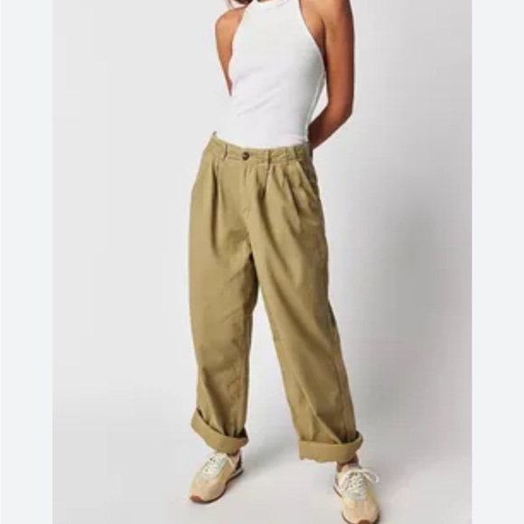 Free People Loose Straight Leg Trousers - Picture 2 of 6